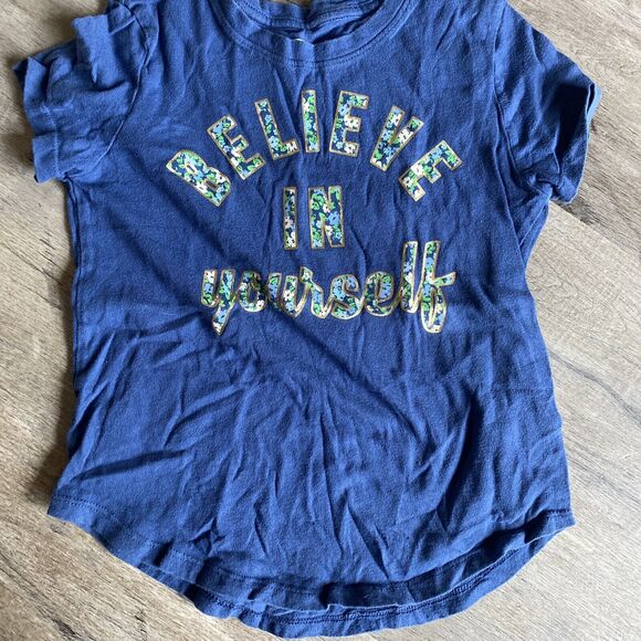 Old Navy Girls T Shirt Short Sleeve Blue Small 6-7 - Picture 1 of 5